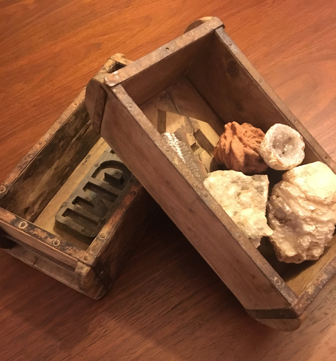 Kalalou Brick Mold Wooden Box with Handles